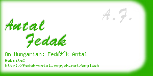 antal fedak business card